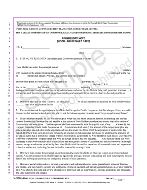 Colorado Promissory Note