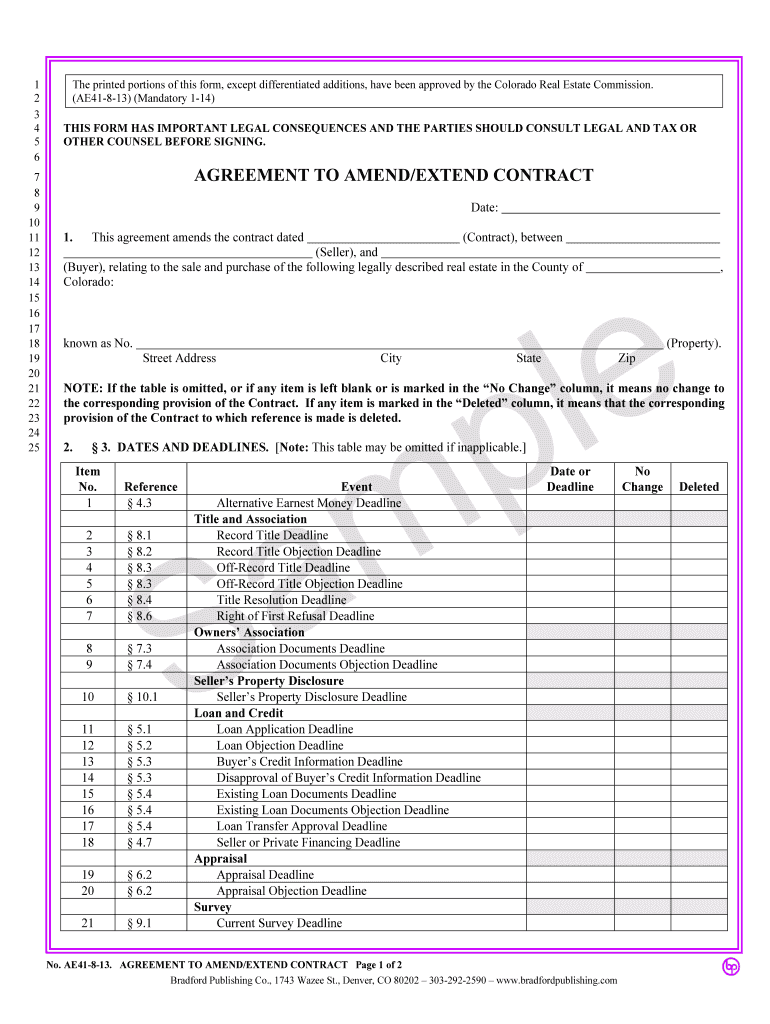 agreement to amend extend contract Preview on Page 1