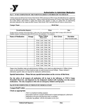 Authorization to Administer Medication