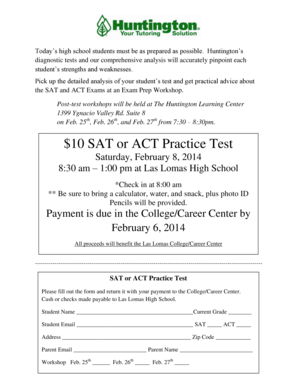 10 SAT or ACT Practice Test - Las Lomas PTSA