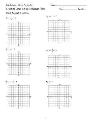 Kuta Software Infinite Pre Algebra Graphing Lines In Slope Intercept Form  Answer Key - Fill Online, Printable, Fillable, Blank | pdfFiller