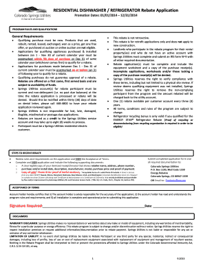 Residential Appliance Rebate Application