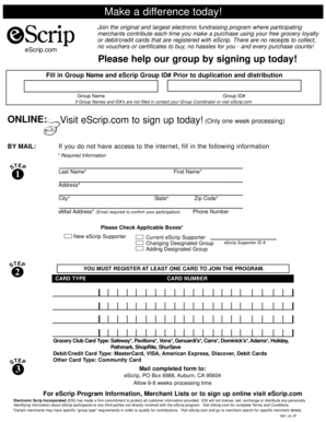 eScrip Registration Form