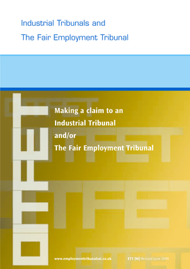 Industrial Tribunal Claim Form ET1 (NI)