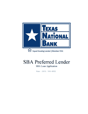 SBA Loan Application