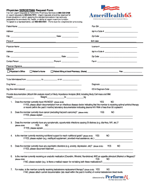 Physician SEROSTIM Request Form