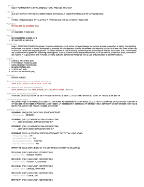 Title (EN) MULTI PORTION INTRA-ORAL DOSAGE FORM AND ... - data epo