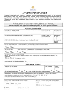 Application for Employment