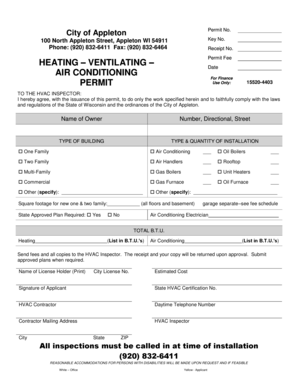 HVAC Permit Application