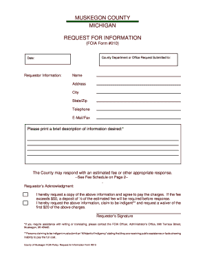 Muskegon County FOIA Request Form