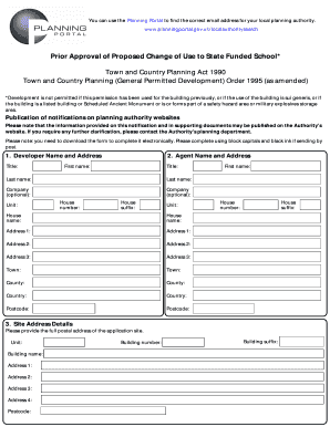 Prior Approval for Change of Use to State Funded School