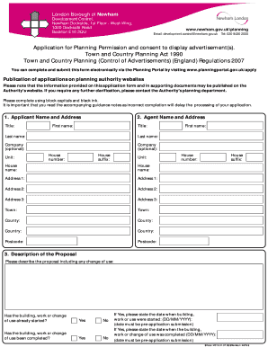 Planning Permission Application for Advertisements