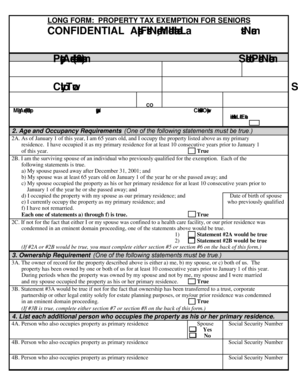 Property Tax Exemption for Seniors