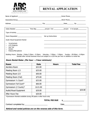 Rental Application Form
