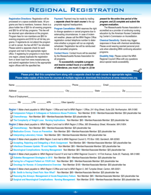 Massachusetts Nurses Association Registration Form