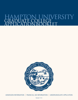 Hampton University Graduate Application