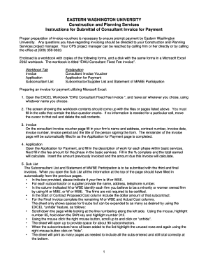 Consulting services invoice template - Invoice Instructions for Consultants Short Form