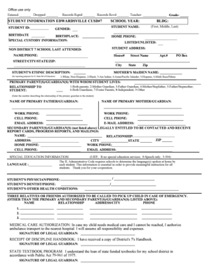 Student Information Form