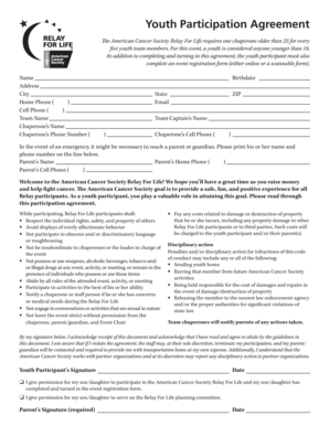 Youth Participation Agreement