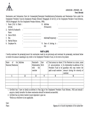 Pension form aai