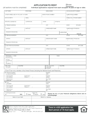 California Rental Application Form