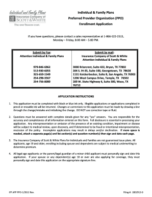 Texas Individual & Family PPO Enrollment Application