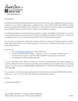 SeniorCare Enrollment Application Form