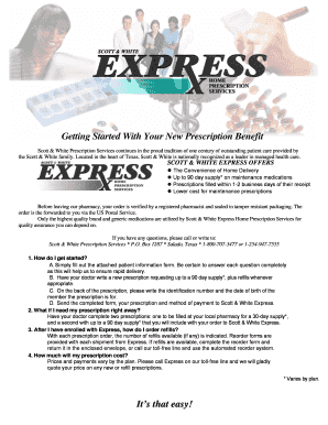 Scott & White Prescription Order Form