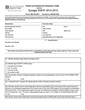 Prior Authorization Request Form