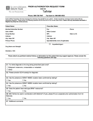 Prior Authorization Request Form