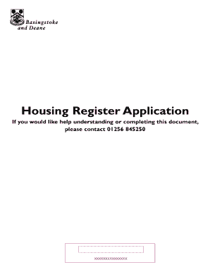 Housing Register Application