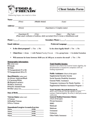 Client Intake Form