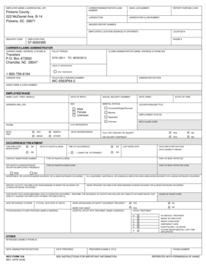 South Carolina Workers' Compensation Form 12A