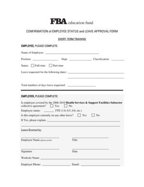 Employee Leave Approval Form