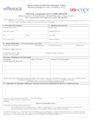 Medication Exception Request Form