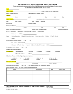 Alexian Brothers Mental Health Application