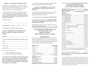 Arizona Traffic Violation Hearing Request Form