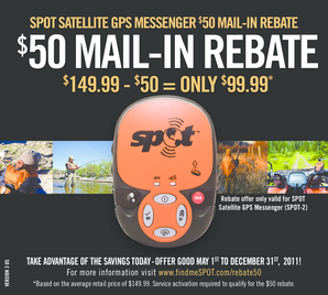 SPOT Satellite GPS Messenger Rebate Form