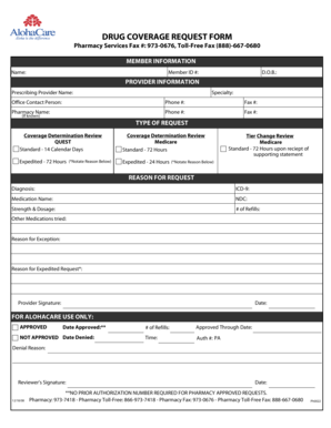 Drug Coverage Request Form