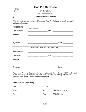 Credit Report Consent Form