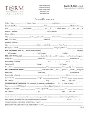 Patient Registration Form