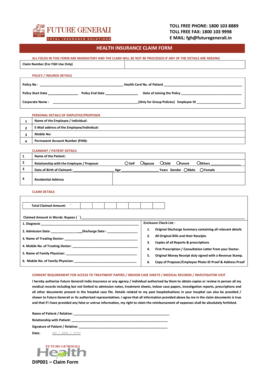 Health Insurance Claim Form