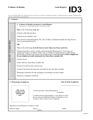 Evidence of Identity for Land Registry