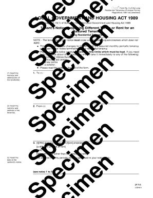 Tenant's Notice Proposing Different Terms or Rent for an Assured Tenancy
