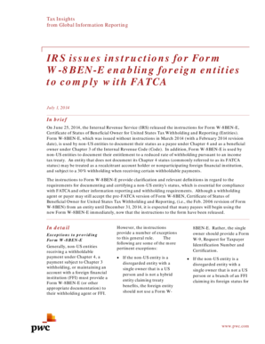 IRS Form W-8BEN-E Instructions