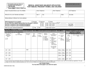 Medical Assistance MCHP Application