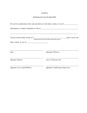 Informant Payee Receipt