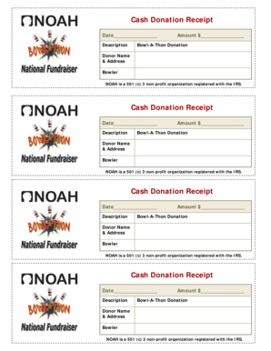 Donation receipt for non profit - cash donation receipt