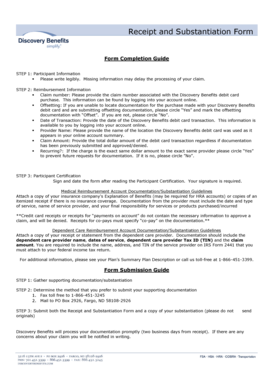 Receipt and Substantiation Form