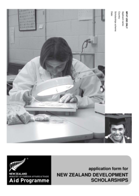 New Zealand Development Scholarships Application Form